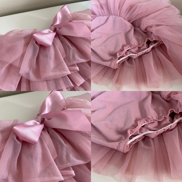 Tortoise & Rabbit Pink Ballerina Baby Toddler Tu-Tu Skirt with attached bottoms - Picture 5 of 14